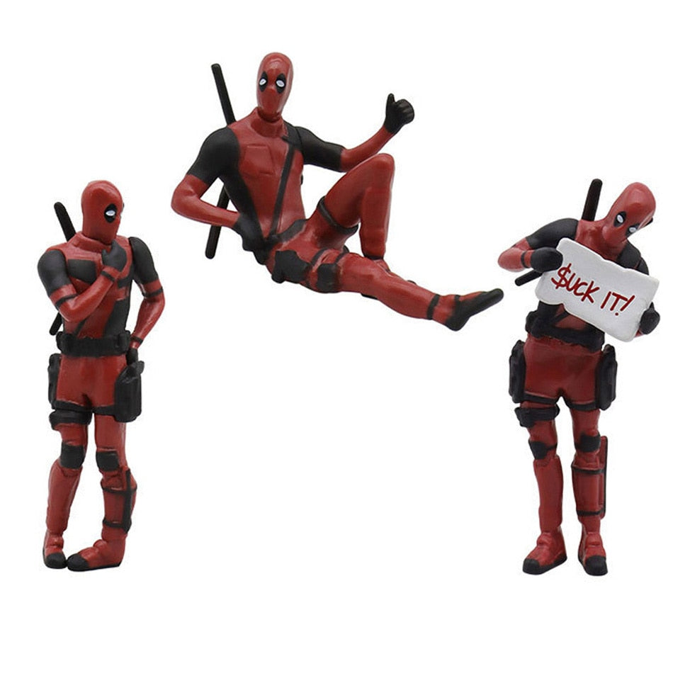 Anime Deadpool 2 Action Figure Sitting lying Posture Model Anime X-Men Mini Doll Decoration Collection Figurine Gifts