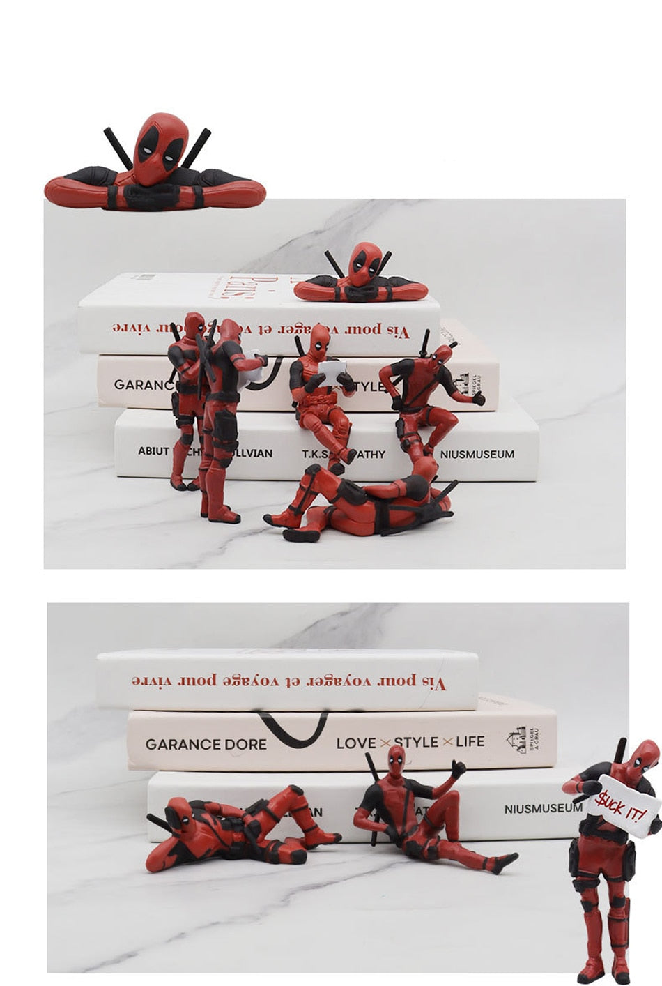 Anime Deadpool 2 Action Figure Sitting lying Posture Model Anime X-Men Mini Doll Decoration Collection Figurine Gifts