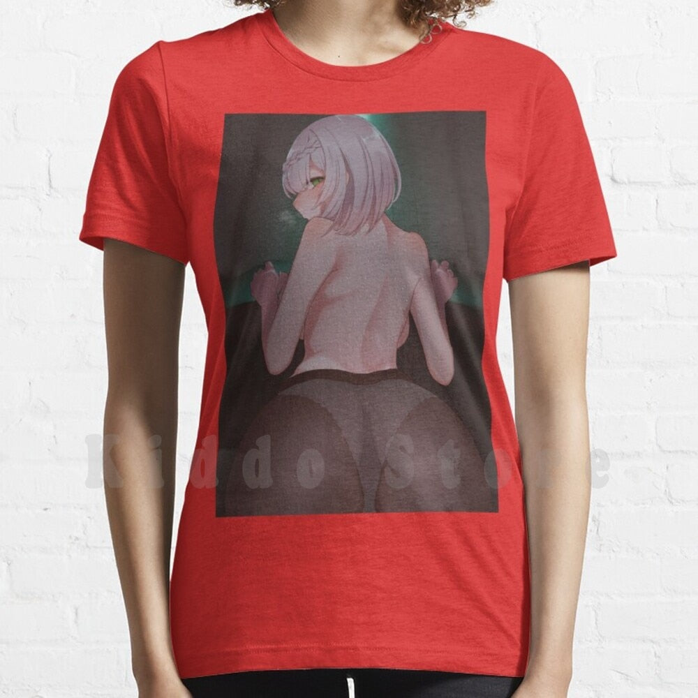 Noelle Is Ready T Shirt Men Cotton Cotton S-6Xl Anime Manga Waifu Weeb Japanese Kawaii Japan Aesthetic Ecchi Girls Ass Lewd