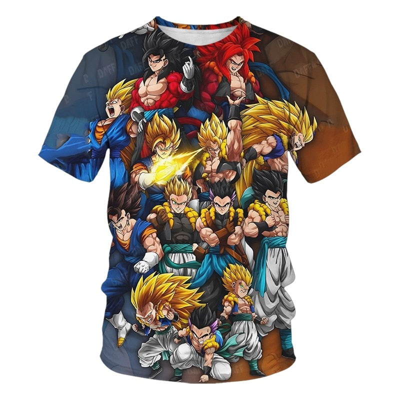 Kids Anime Dragon Ball Z T Shirts Boys Cartoon T-shirts Children's Clothing Dragon Ball T-shirt Goku Cosplay Costume Tops Tees