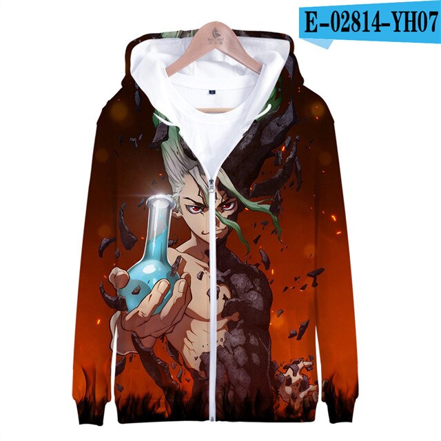 Hot Anime Dr.STONE Hoodie Men Women Hoodies 3D Dr Stone Ishigami Senkuu Sweatshirt Autumn Winter Coat Jacket Tops