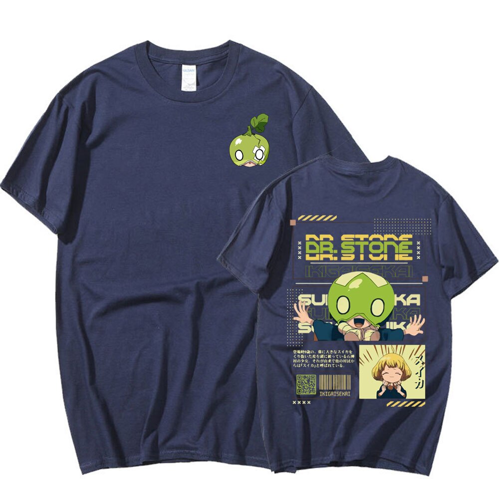 Japanese Anime Dr Stone Suika T-shirt Men Women Fashion Clothes for Teens T-shirts Summer Casual Oversized T Shirt Streetwear
