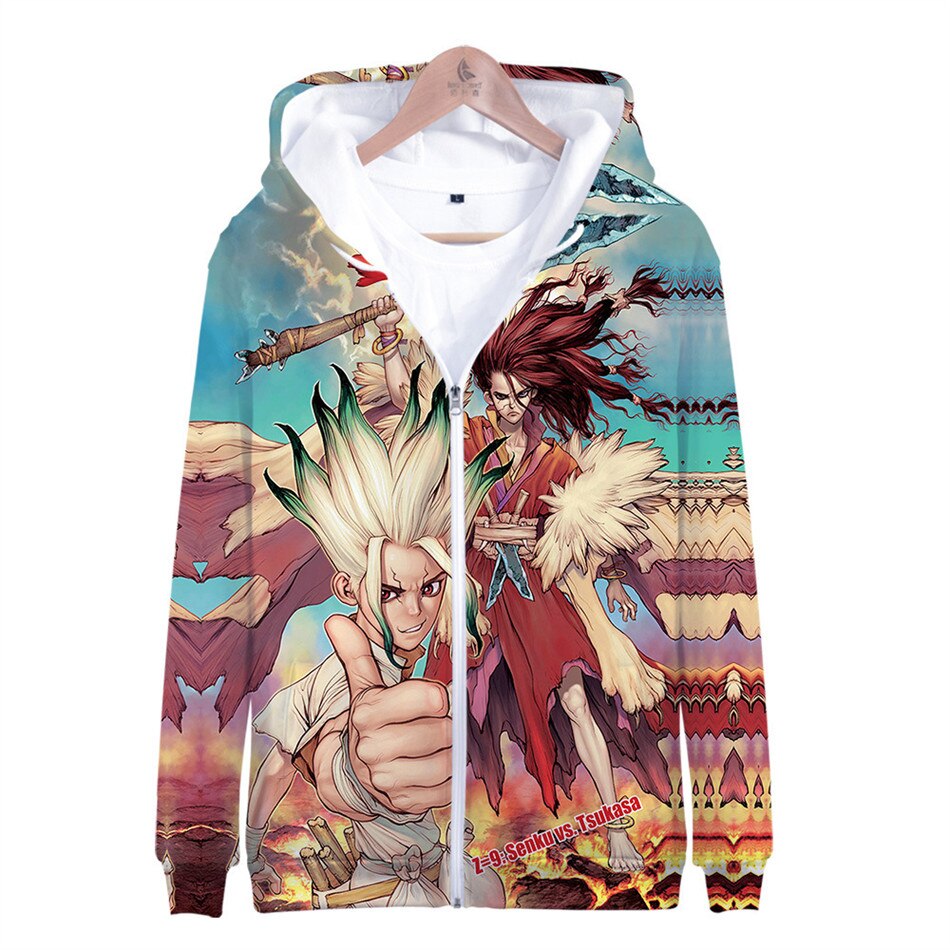 Hot Anime Dr.STONE Hoodie Men Women Hoodies 3D Dr Stone Ishigami Senkuu Sweatshirt Autumn Winter Coat Jacket Tops