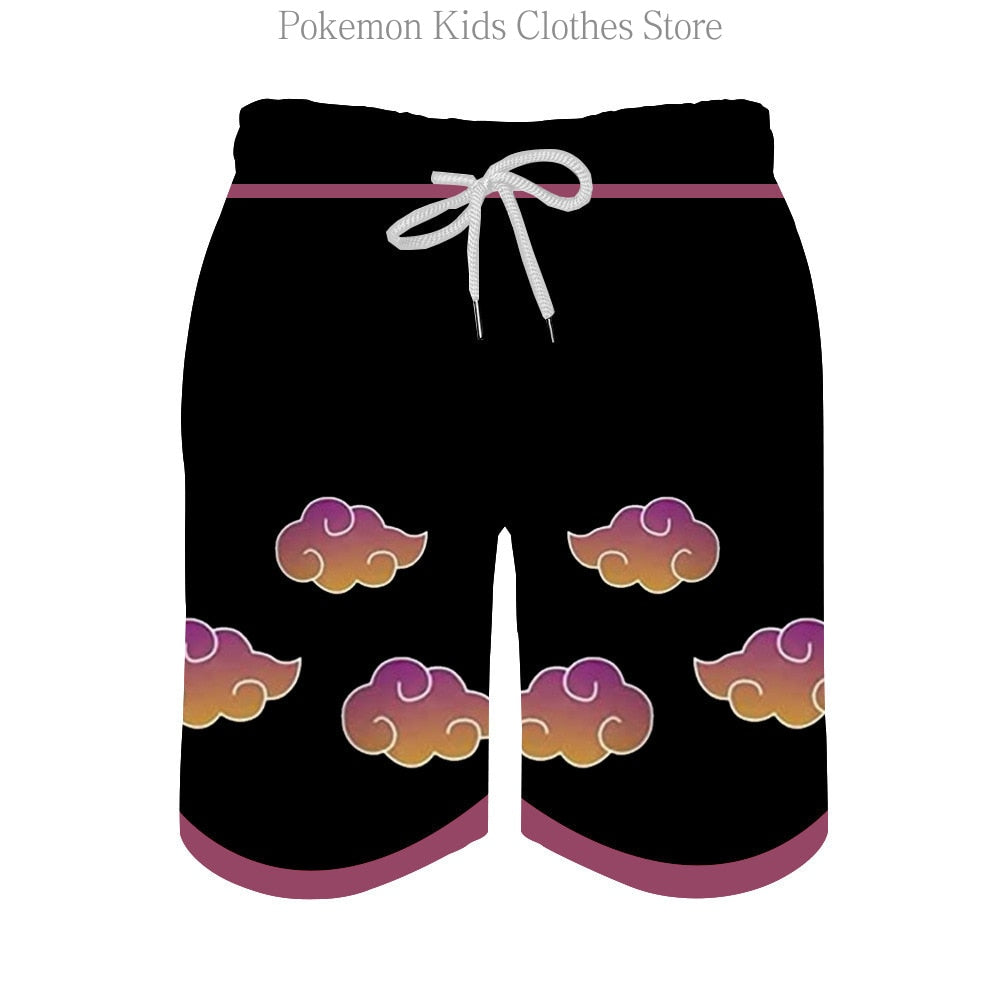 Anime Naruto Shorts Men Casual Beach Pants Fitness Sports Pants Summer GYM Workout Shorts Cartoon 3d Swimming Pants