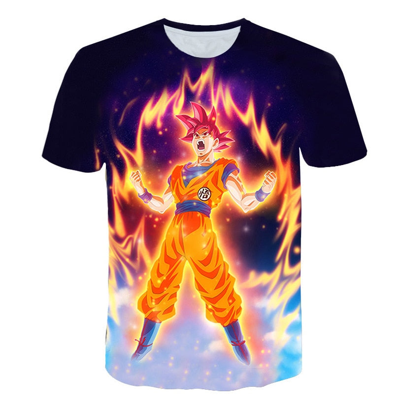 Kids Anime Dragon Ball Z T Shirts Boys Cartoon T-shirts Children's Clothing Dragon Ball T-shirt Goku Cosplay Costume Tops Tees