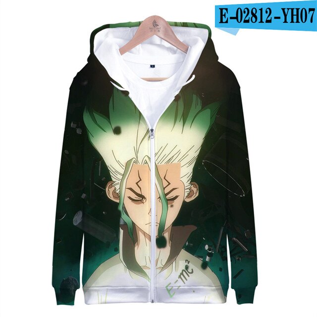 Hot Anime Dr.STONE Hoodie Men Women Hoodies 3D Dr Stone Ishigami Senkuu Sweatshirt Autumn Winter Coat Jacket Tops