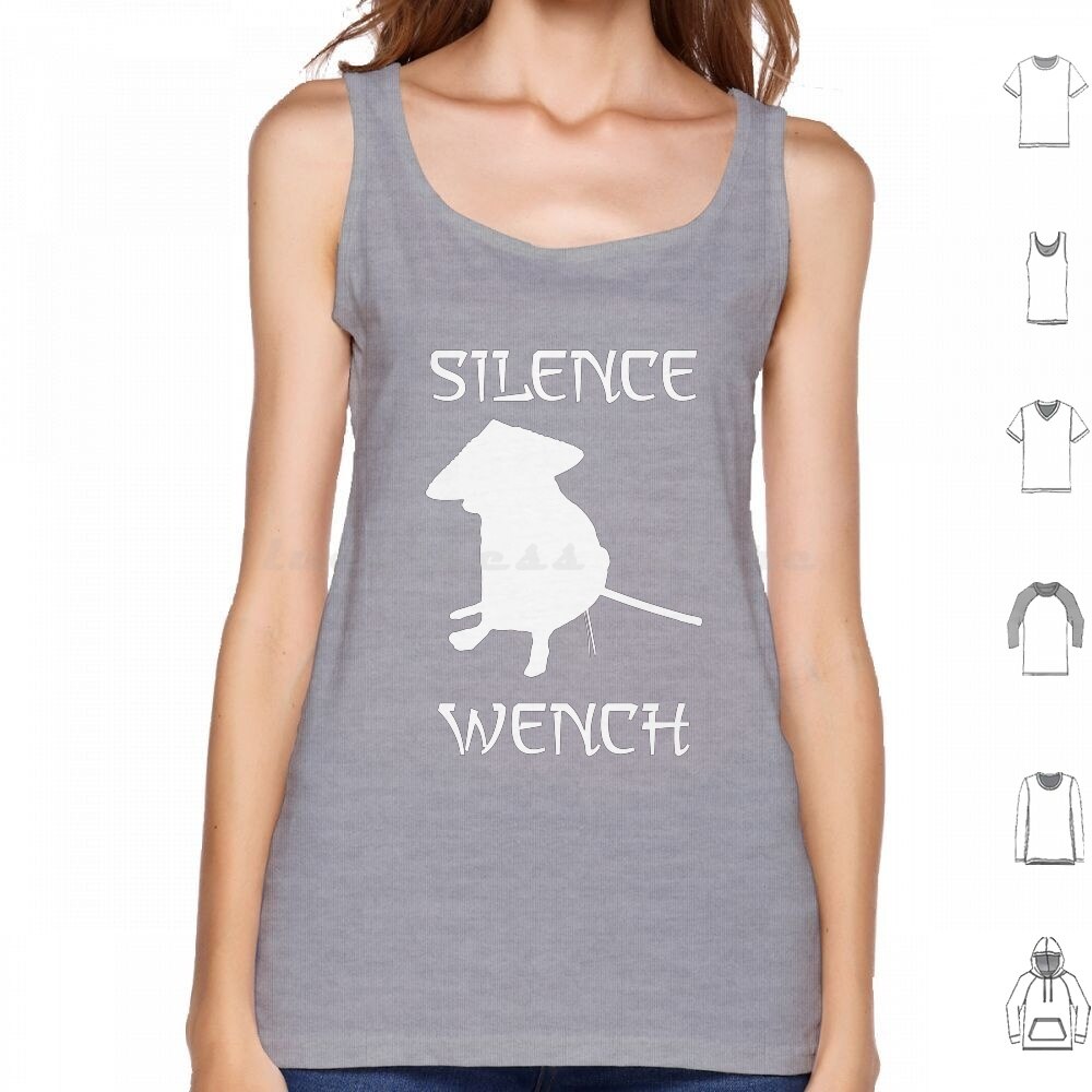 Cheems As Saying Silence Wench Meme White Text Tank Tops Vest Sleeveless Cheems Silence Wench Meme Dog Funny Weeb Simp Egirl