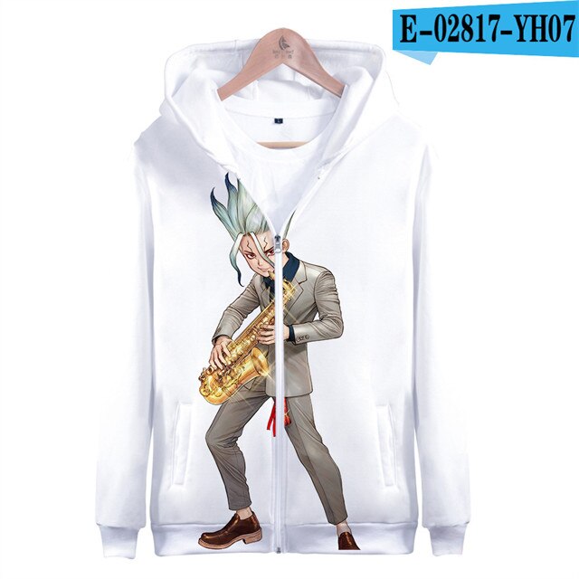 Hot Anime Dr.STONE Hoodie Men Women Hoodies 3D Dr Stone Ishigami Senkuu Sweatshirt Autumn Winter Coat Jacket Tops