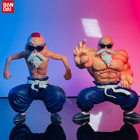 New Anime Dragon Ball Figure Master Roshi Action Figure Muscle Strengthening Form Toys Gifts PVC Model Collectible Ornament